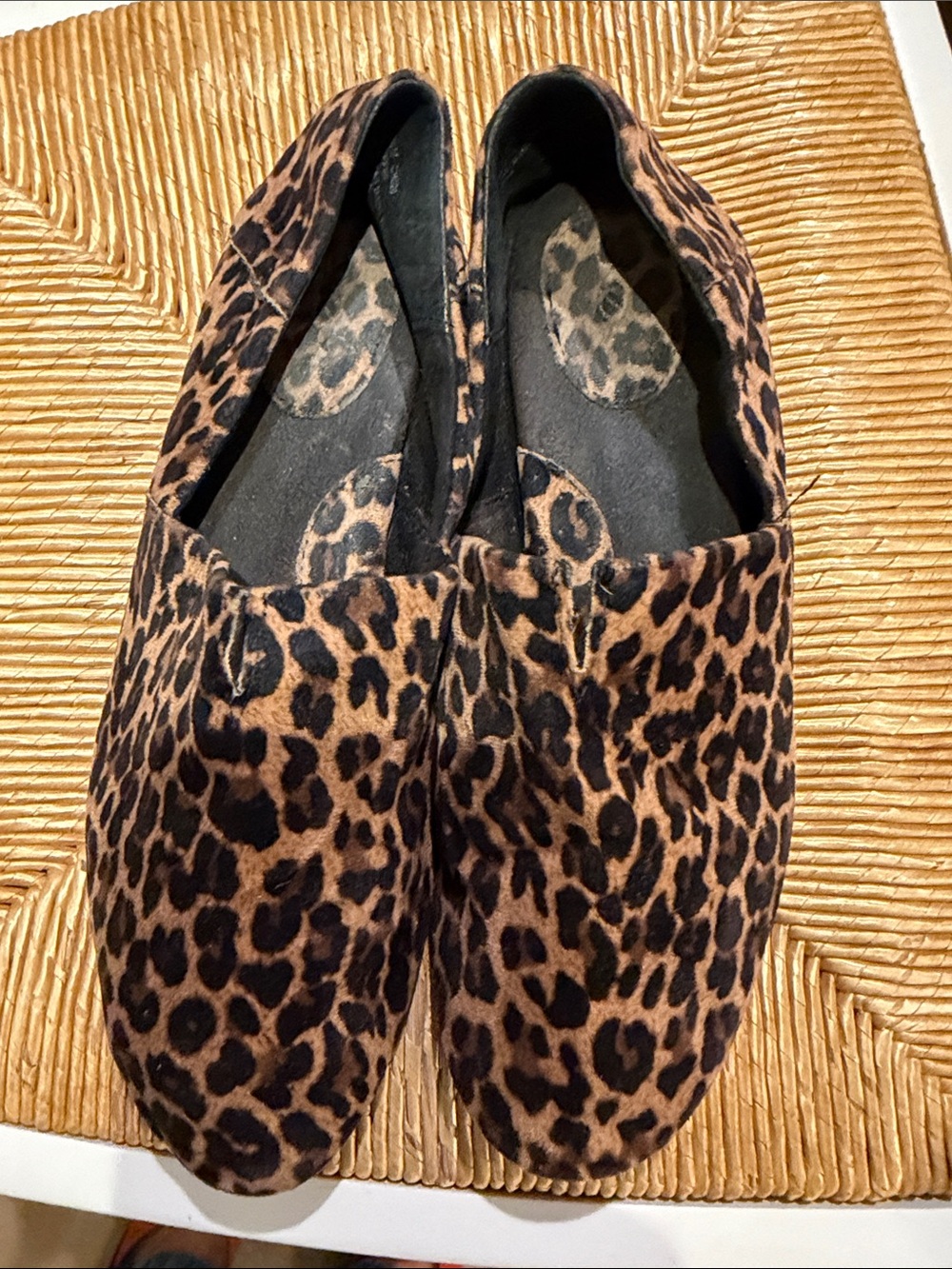 boc Leopard-Print Slip-On Flats in Brown and Black